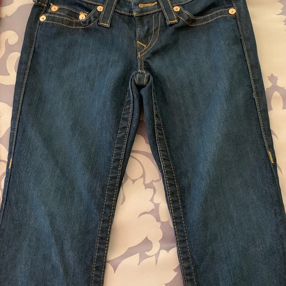 Indigo Blue Long True Religion Jeans - Picture 3 of 4